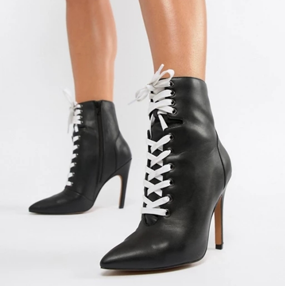 ASOS Shoes - NWOT Asos Lace Up Heeled Ankle Botie